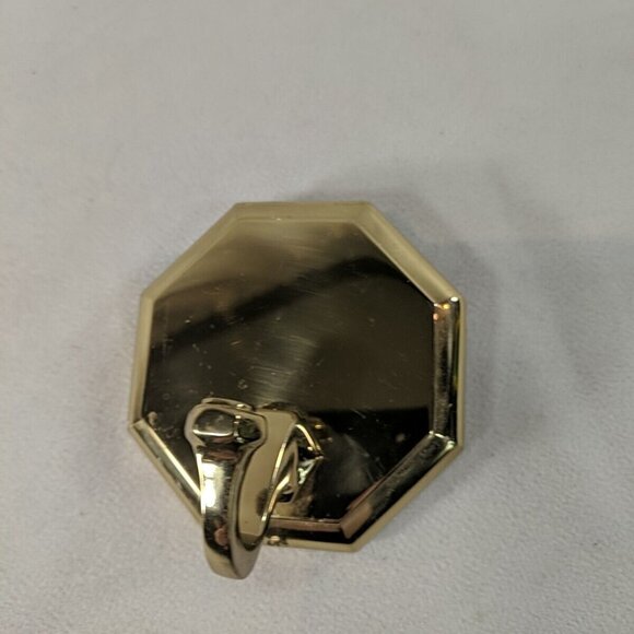 Valsan Vintage Made in Portugal Robe Hook Wall Door Gold Brass Octagonal Coat - Picture 2 of 9